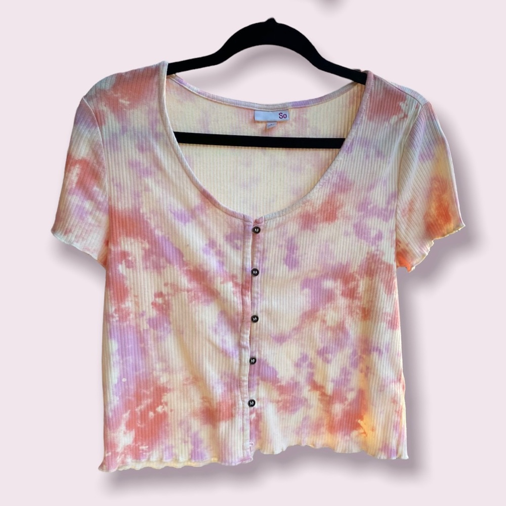 Pastel Tie Dye Crop Top